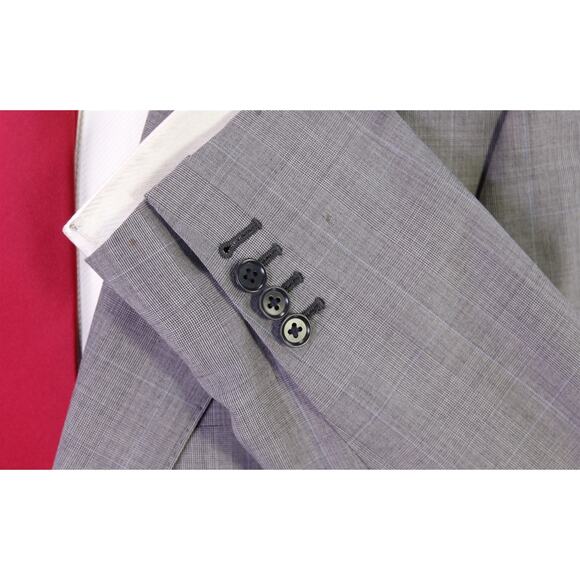 Astor & Black Custom Gray Plaid 2-Btn Wool Suit 42R - Picture 6 of 11